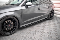 Audi S3 Sportback 8V Facelift 2016-2019 Street Pro Sidoextensions + Splitters V.1 Maxton Design
